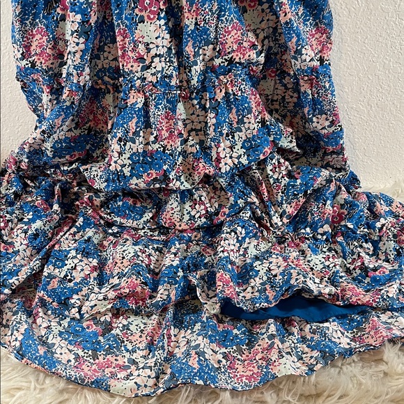 Textile Elizabeth and James Meg Blue Floral Maxi Dress Size XL - Picture 9 of 13